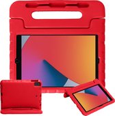 Kinderhoes Geschikt voor iPad 10.2 2020 Hoes Kinder Hoesje Kids Case Cover Kidsproof - Hoesje Geschikt voor iPad 8 Hoesje Kinder Hoes - Rood