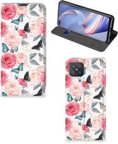 Flipcase Cadeautjes voor Moederdag OPPO Reno4 Z 5G Smartphone Hoesje Butterfly Roses