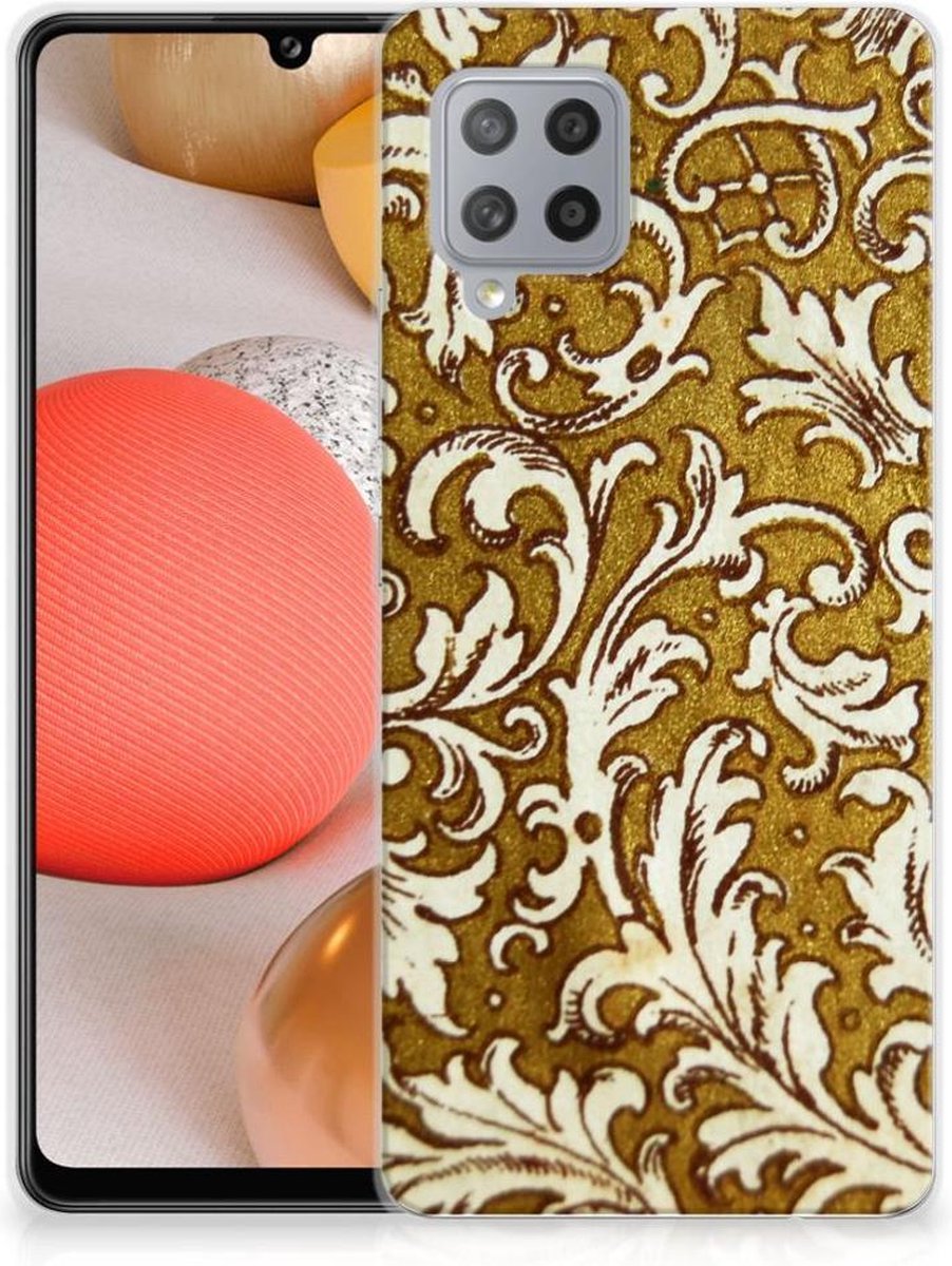 Siliconen Hoesje Samsung Galaxy A42 Barok Goud