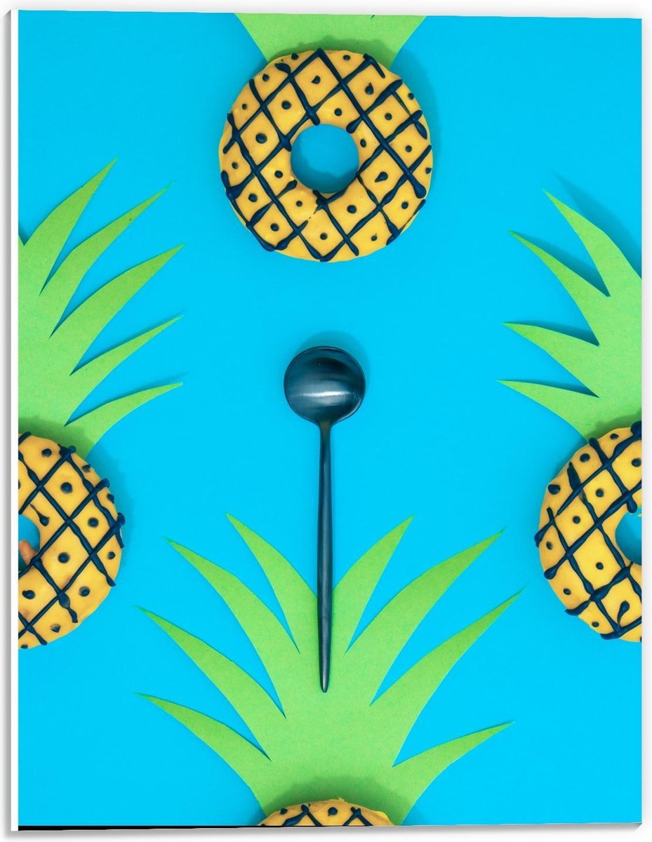 Forex - Ananas Donuts - 30x40cm Foto op Forex