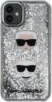 Karl Lagerfeld Apple iPhone 11 Zilver Hoesje Backcover - KLHCN61KCGLSL