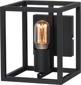 Esteso Wandlamp stalen frame 1 lichts zwart - Industrieel - Freelight - 2 jaar garantie