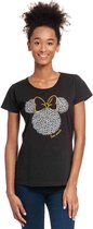 Disney Mickey Mouse Dames Tshirt -S- Love Minnie Zwart