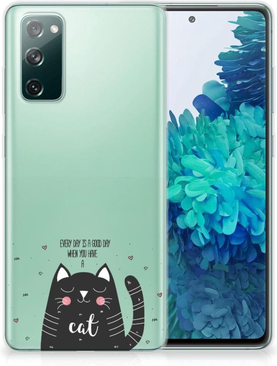 Samsung Galaxy S20 FE Telefoonhoesje met Naam Cat Good Day
