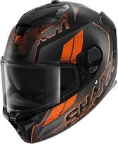 SHARK SPARTAN GT RYSER Motorhelm Integraalhelm Mat Zwart Antraciet Oranje - Maat M