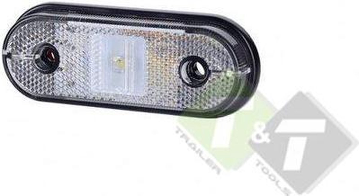 led zijmarkeringslamp universeel wit 1x led - contourlamp - zij lamp - led breedtelamp - horpol