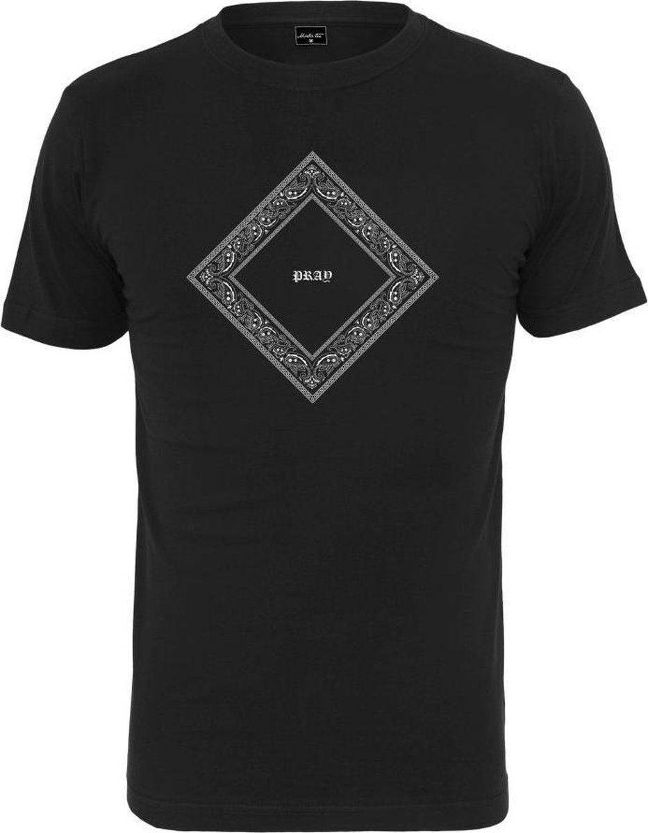 Urban Classics Heren Tshirt -XS- Bandana Shape Pray Zwart