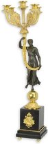 Vergulde vrouw brons - Kandelaar - Klassiek - 68.5 cm hoog