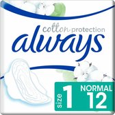 Always Maandverband Bio Cotton Protection Ultra Normal met Vleugels 12 stuks