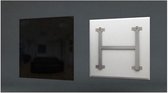 infrarood zwart glas stralingspaneel 60x60cm 300 Watt wifi aangestuurd