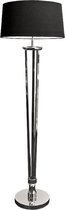 By Kohler Vloerlamp met kap zwart/zilver metaal 30x30x155cm (104949)