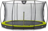 EXIT Silhouette inground trampoline ø427cm met veiligheidsnet - groen