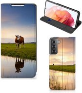 Flip Case Samsung Galaxy S21 Smartphone Hoesje Koe