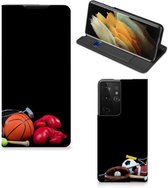 Bookcover Ontwerpen Samsung Galaxy S21 Ultra Smart Cover Voetbal, Tennis, Boxing…
