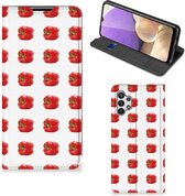 Book Case Samsung Galaxy A32 Phone Case Paprika Red