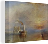 Canvas Schilderij The Fighting Temeraire - Schilderij van Joseph Mallard William Turner - 40x30 cm - Wanddecoratie