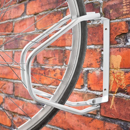 Relaxdays fietsenrek muur - verzinkt staal fietsstandaard wandmontage - verstelbaar |