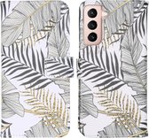 iMoshion Design Softcase Book Case Samsung Galaxy S21 hoesje - Glamour Botanic