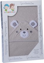 Gamberritos Badcape Beer Junior 100 X 100 Cm Katoen Wit/beige