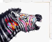 Peinture par numéros adultes zèbre animaux 40x50 avec cadre cadre passe-temps paquet peinture dessin couleurs peintures - peinture par numéros paysage animaux