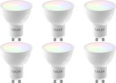 CALEX - LED Spot 6 Pack - Smart Reflectorlamp - GU10 Fitting - 5W - Aanpasbare Kleur CCT - RGB - Wit - BSE