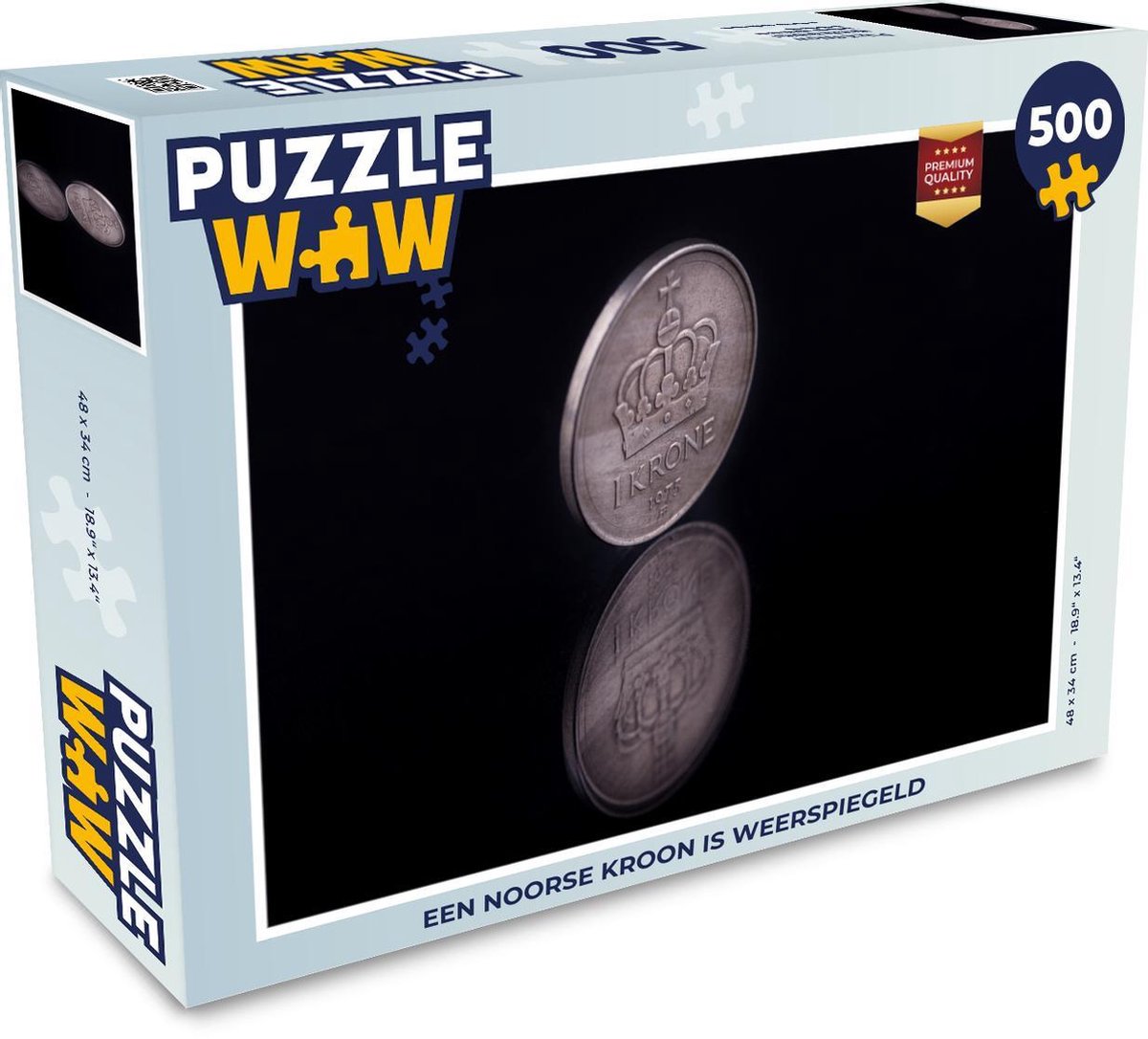 Puzzel 500 stukjes Kronen munt - Een Noorse kroon is weerspiegeld -  PuzzleWow heeft... | bol.com