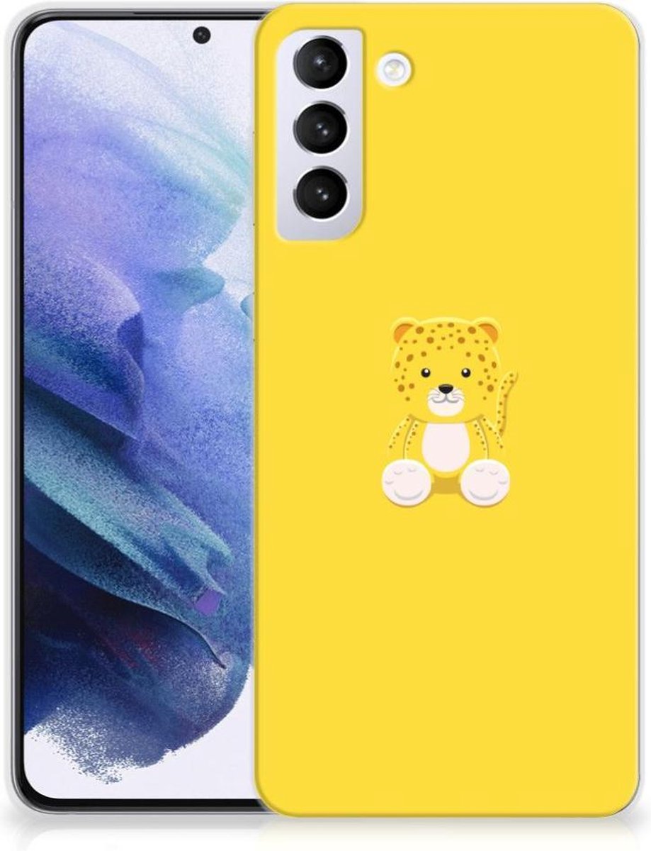 Samsung Galaxy S21 Plus Telefoonhoesje met Naam Baby Leopard
