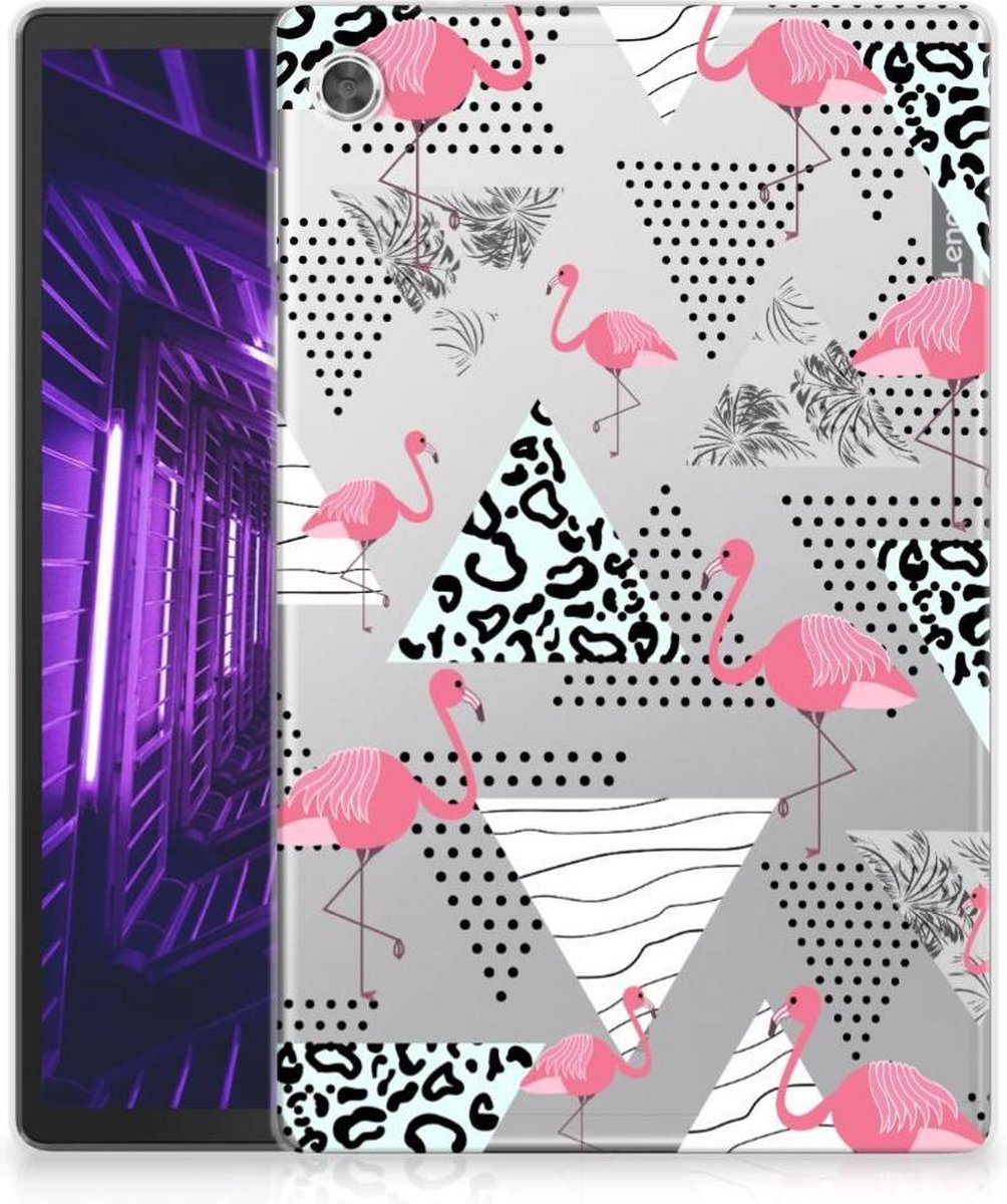 Lenovo Tab M10 Plus Back Case Flamingo Triangle