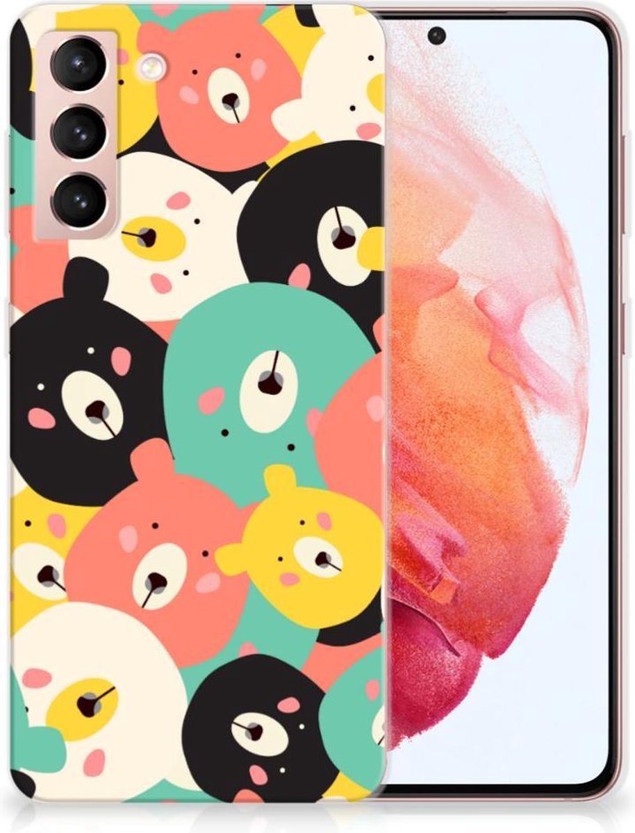 Back Cover voor Samsung Galaxy S21 Telefoonhoesje met Naam Bears