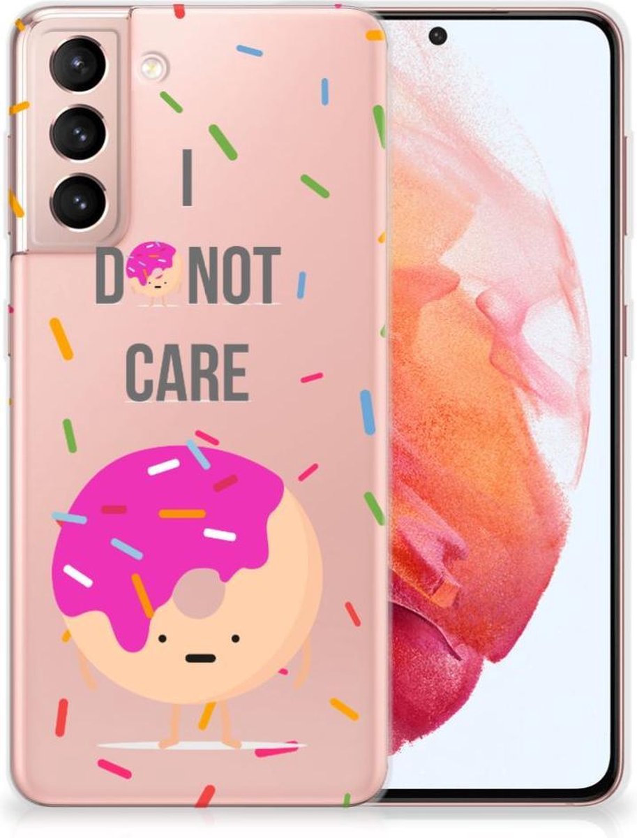Samsung Galaxy S21 Siliconen Case Donut Roze