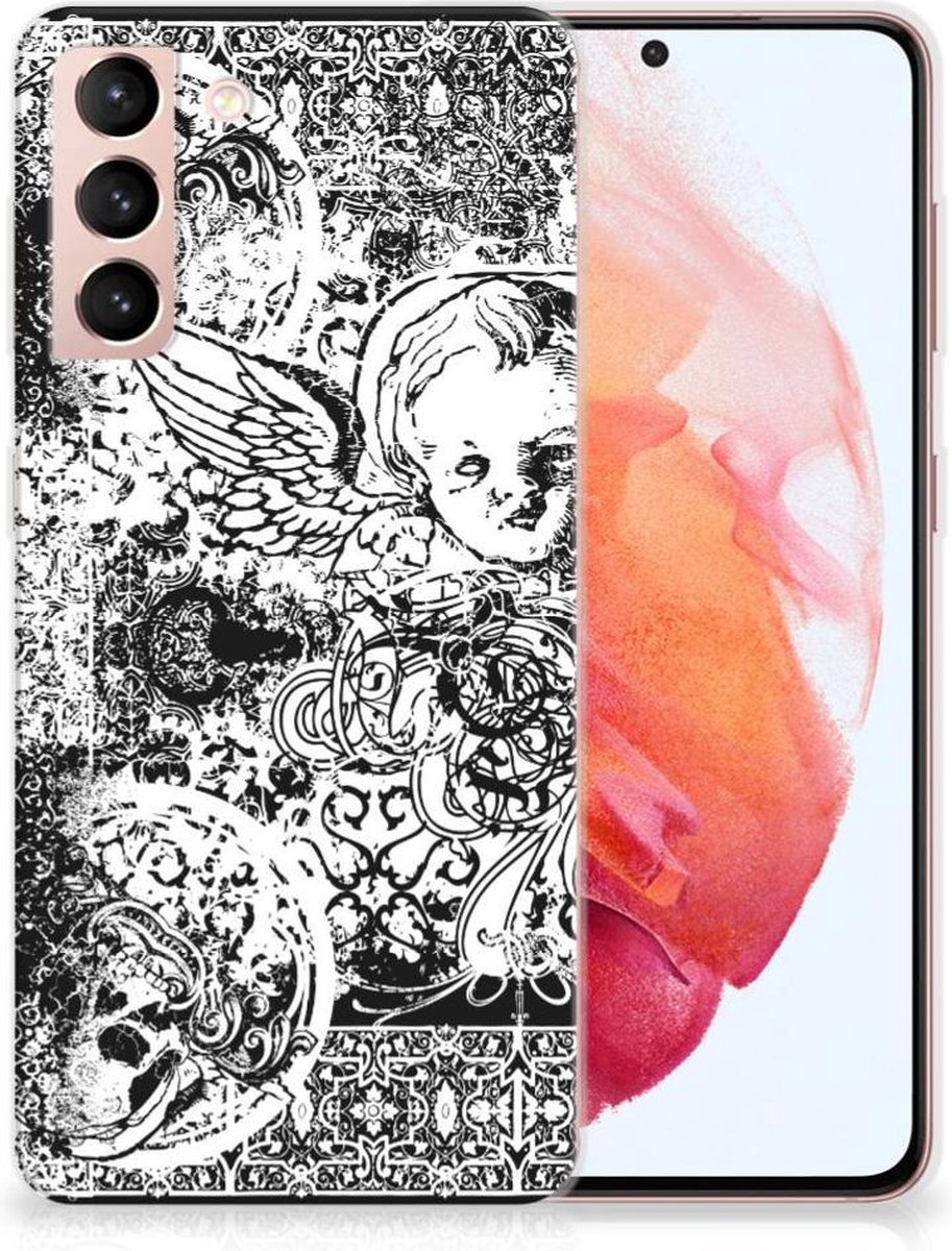 TPU Hoesje voor Silicone Back Case Samsung Galaxy S21 Skulls Angel