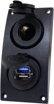 Curved add-on paneel 12V & dubbel USB stopcontact