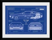 Poster - Back To The Future Blueprint - 40 X 30 Cm - Multicolor
