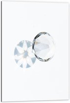 Dibond - Mooie Heldere Diamant - 60x90cm Foto op Aluminium (Wanddecoratie van metaal)