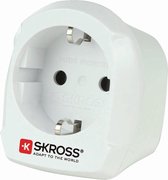 Skross SKR1500230E Reisadapter Europa-naar-uk Geaard