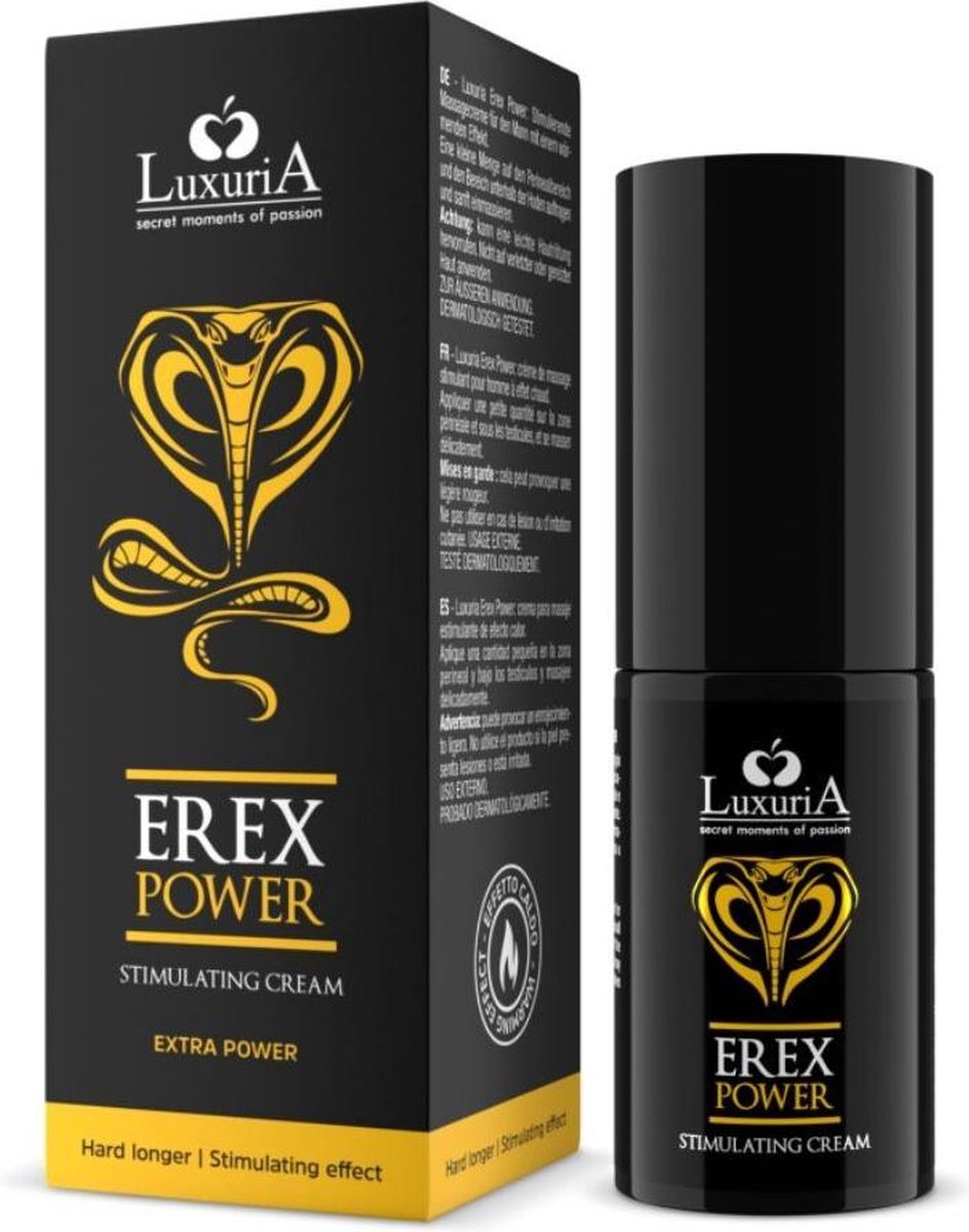 Goedkoopste LUXURIA | Erex Power Hard Longer Penis Cream 30 Ml