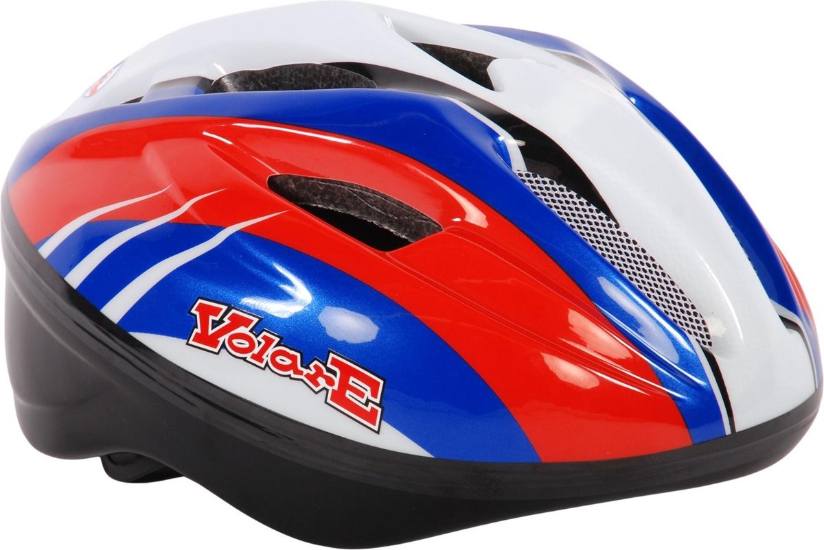 Volare Fietshelm Skatehelm Deluxe Rood Blauw Wit 5155 cm