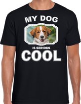 Kooiker honden t-shirt my dog is serious cool zwart - heren - Kooikerhondjes liefhebber cadeau shirt S