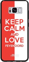 6F hoesje - geschikt voor Samsung Galaxy S8 -  Transparant TPU Case - Feyenoord - Keep calm #ffffff