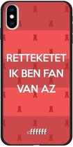 6F hoesje - geschikt voor iPhone Xs Max -  TPU Case - Retteketet ik ben fan van AZ #ffffff