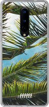OnePlus 8 Hoesje Transparant TPU Case - Palms #ffffff