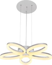 LED Plafondlamp - Plafondverlichting - Luxury - 40W - Natuurlijk Wit 4000K - Wit Aluminium - BSE