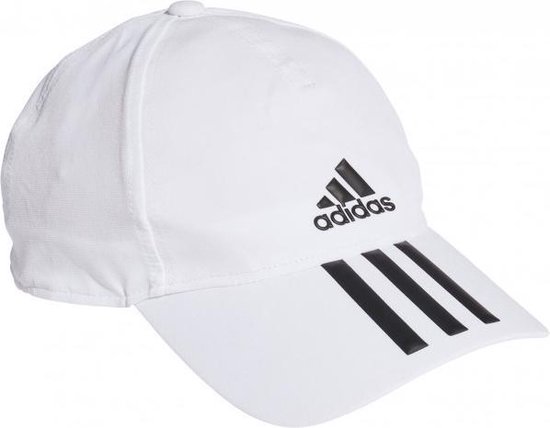 adidas AeroReady 3-Stripes Baseball Cap Pet - Maat One size - Unisex - wit/zwart  | bol.com