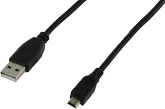 Valueline - Mini USB 2.0 Kabel - Zwart - 3 meter | bol.com