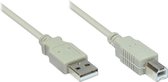Alcasa 2510-2OF, 1,8 m, USB A, USB B, USB 2.0, Mâle/Mâle, Gris