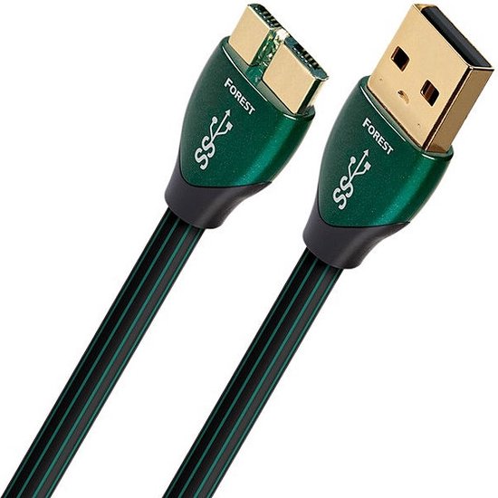 AudioQuest 3m Forest Micro-USB 3.0 USB-kabel USB A Micro-USB B Mannelijk Zwart