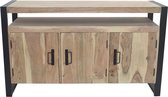 Old Inn - Dressoir Amber Driedeurs Acaciahout en Metaal 135cm x 90cm x 45cm