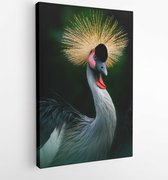 Onlinecanvas - Schilderij - Jenjang Mahkota Is Crowned Crane. Bird Uganda Africa Art Vertical Vertical - Multicolor - 50 X 40 Cm