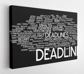 Onlinecanvas - Schilderij - Word Cloud Deadline Art Horizontal Horizontal - Multicolor - 60 X 80 Cm