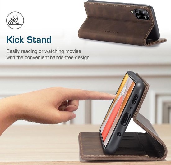 CaseMe Book Case Samsung Galaxy S21 Plus - Marron foncé